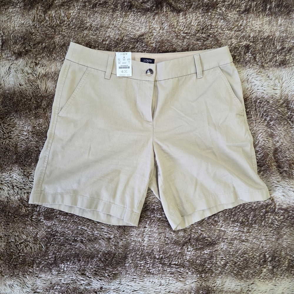 J.Crew Size 6  NWT Beige Tailored Shorts — Casual Minimalist Neutral Aesthetic
